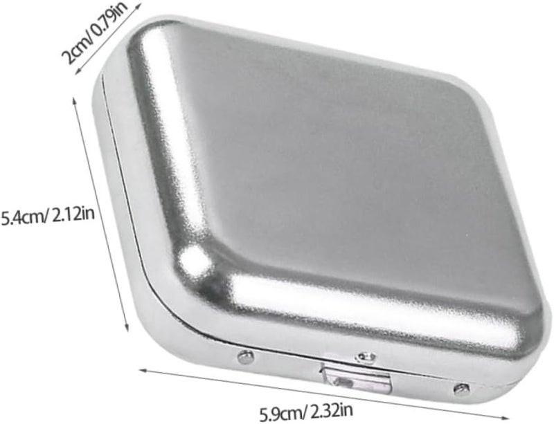 2Pcs Mini Portable Stainless Steel Ashtray Lightweight Pocket Ash Tray for Indoor Outdoor Travel Car Use - Image 2